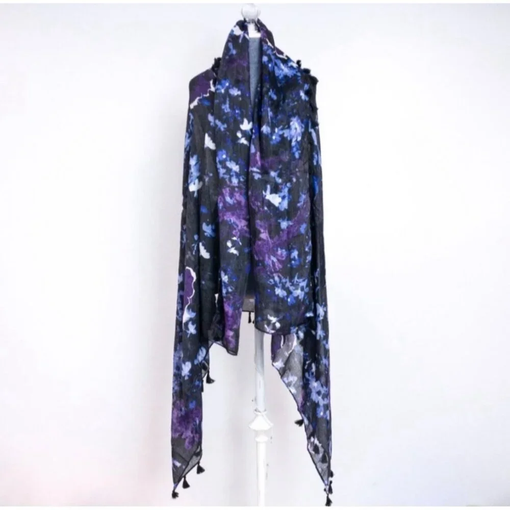 Peter Som Dream Floral Sarong Meteorite Coverup Dress Convertible Summer Beach D - Picture 13 of 15